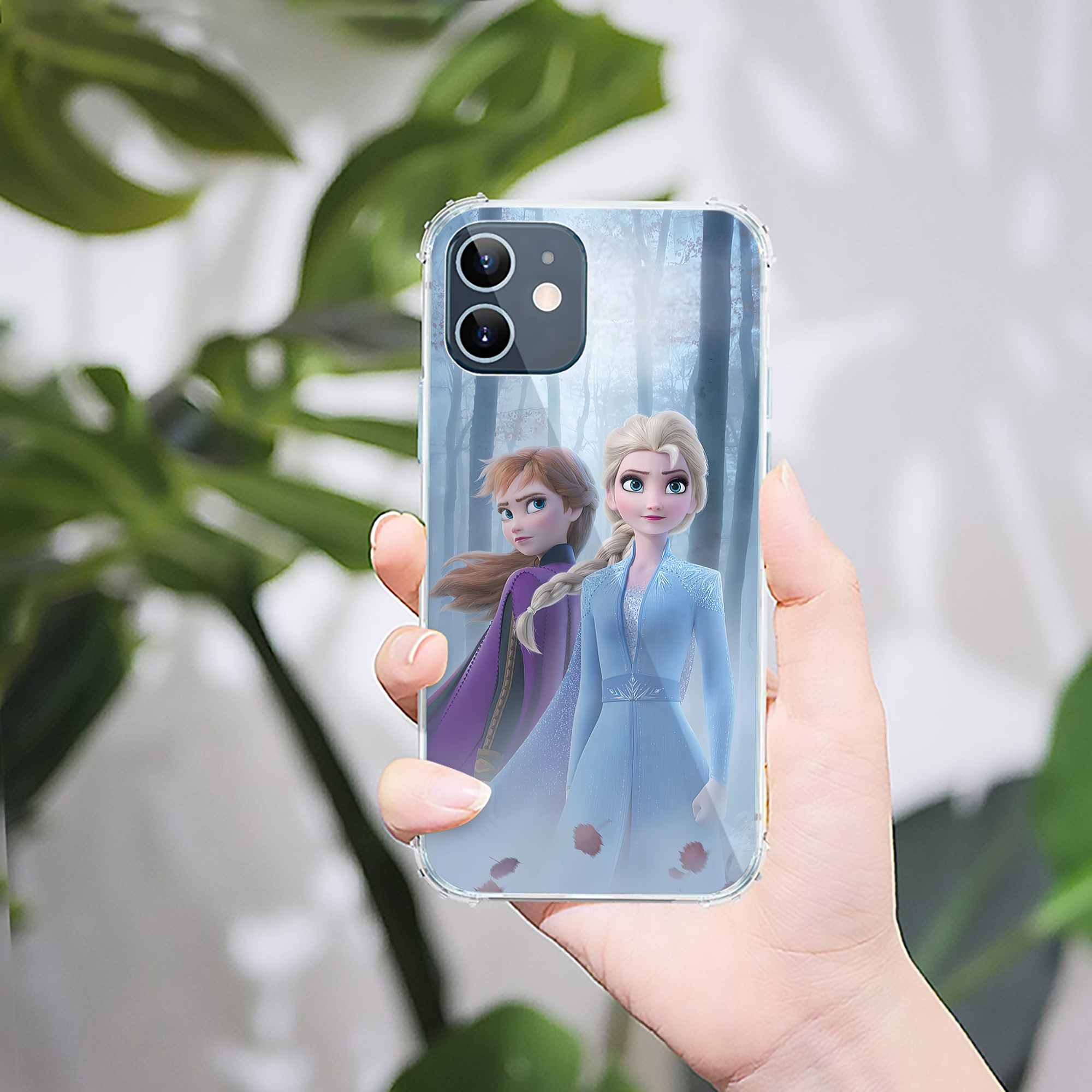（画像用） アナと雪の女王 アンナ エルサ Frozen Anna Elsa 【iPhone 12シリーズ対応】透明スマホケース（クリアソフトケース）